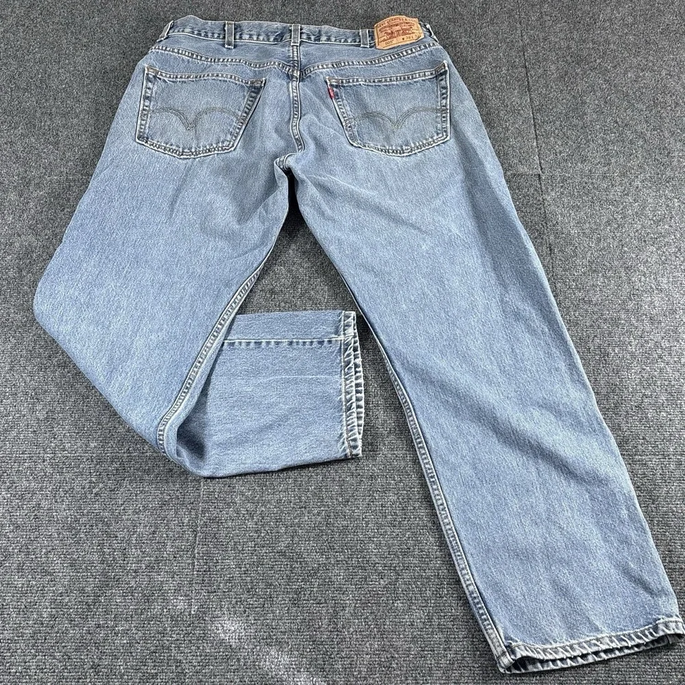 Y2k Levi's‎ 505 Jeans Men's Fits 35x29* Blue Denim Wash Straight Leg Fit